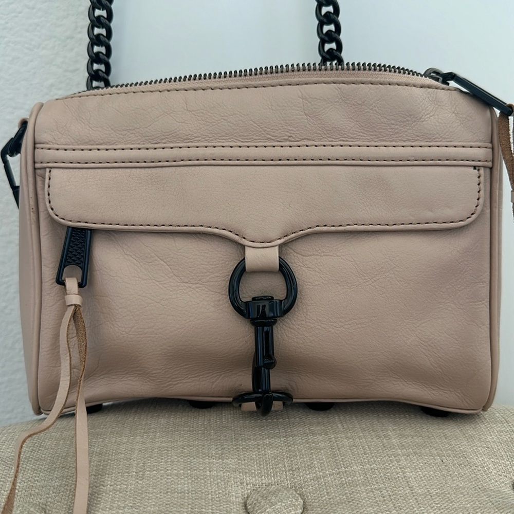 Rebecca Minkoff Mac Leather Crossbody Gently Used Blush Black Details 🌸